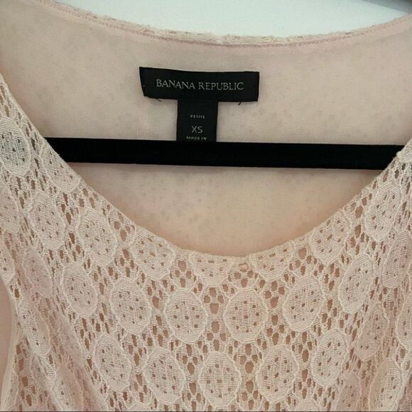 Banana Republic tank sz XS blush pink lace - Picture 4 of 8